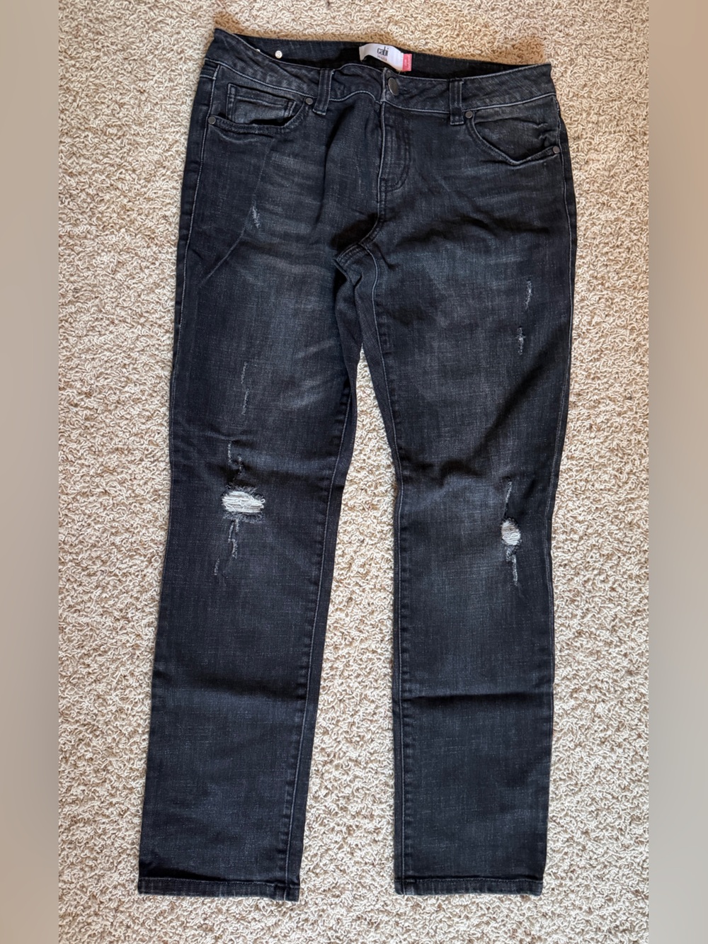 CAbi Black Jeans with Branded Waist Tag